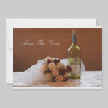 Bouquet and Wine wedding invitation