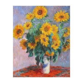 Bouquet de Soleils, by Claude Monet wrappedcanvas