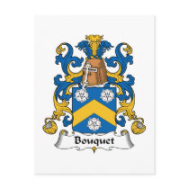 Bouquet Family Crest postcards by coatsofarms Bouquet Family Crest postcards