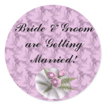 Bouquet Floral Purple Heart stickers