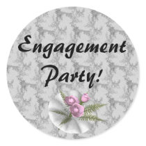 Bouquet Floral Silver Heart stickers
