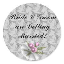 Bouquet Floral Silver Heart stickers