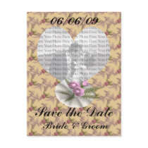 Bouquet Floral Tan Colored Heart postcards