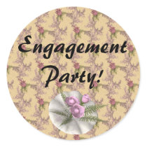 Bouquet Floral Tan Colored Heart stickers by AryadnaDesign Bouquet Floral Tan Colored Heart stickers