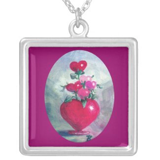 Bouquet From the Heart aceo oval Necklace necklace