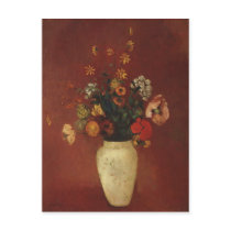 Bouquet in a Chinese Vase, Odilon Redon postcards by masterpiecesofart Bouquet in a Chinese Vase, Odilon Redon postcards
