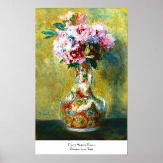 Bouquet in a Vase Pierre Auguste Renoir painting