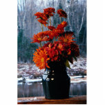 Bouquet of chrysanthemums photo sculptures