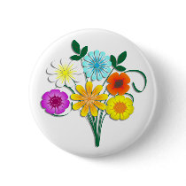Bouquet of Flowers buttons