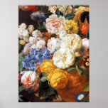 Bouquet of Flowers in a Sculpted Vase Print