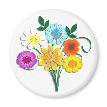 Bouquet of Flowers magnets