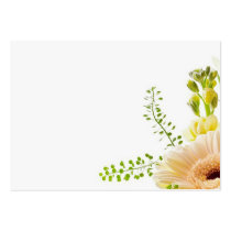 Bouquet of flowers on white background business cards