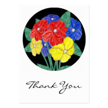 Bouquet of flowers Thank you business cards by semas87 Bouquet of flowers Thank you business cards