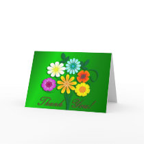 Bouquet Of Flowers Thank You! cards