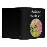 Bouquet of pink, yellow & peach roses vinyl binder