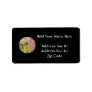 Bouquet of pink, yellow & peach roses custom address label