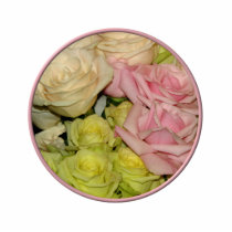 Bouquet of pink, yellow & peach roses acrylic cut out
