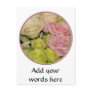 Bouquet of pink, yellow & peach roses post card