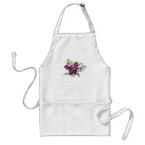 Bouquet of Purple Orchids With Ferns Apron