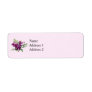 Bouquet of Purple Orchids With Ferns Return Address Labels