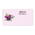 Bouquet of Purple Orchids With Ferns Personalized Shipping Label