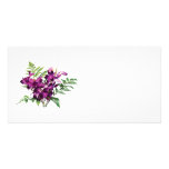Bouquet of Purple Orchids With Ferns Custom Photo Card