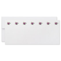 Bouquet of Purple Orchids With Ferns Customized Rack Card