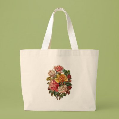 Bouquet of Roses Canvas Bag Zazzle_bag Bouquet of Roses Canvas Bag Zazzle_bag