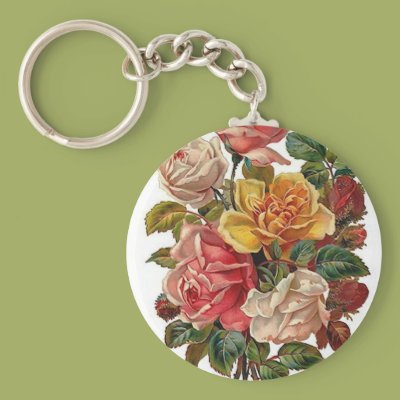 Bouquet of Roses Key Chains Zazzle_keychain