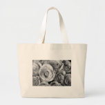 Bouquet of Roses with Water Drops in Black and Whi bags