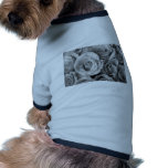 Bouquet of Roses with Water Drops in Black and Whi pet clothing