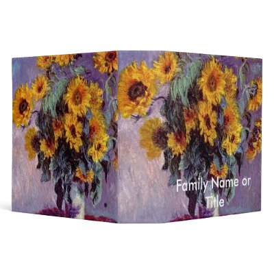 Bouquet of Sunflowers by Claude Monet Binders by FaerieRita