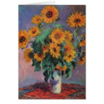 Bouquet of Sunflowers by Claude Monet Greeting Cards