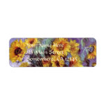 Bouquet of Sunflowers by Claude Monet Custom Return Address Label