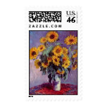 Bouquet of Sunflowers by Claude Monet Postage Stamp