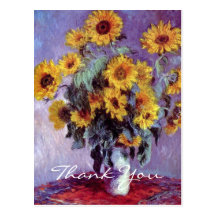 Bouquet of Sunflowers by Claude Monet Postcard
