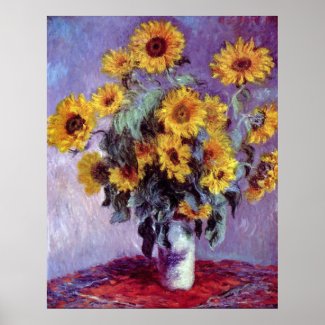 Bouquet of Sunflowers by Claude Monet Print