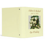 Bouquet of White Peony Buds Wedding Binder