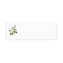 Bouquet of White Roses with Butterflies Label