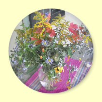 Bouquet of Wild Flowers Welcomes Guests magnets