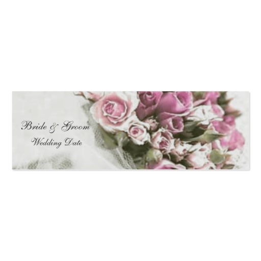 Bouquet Thank You Wedding Favor Tag Business Card (back side)