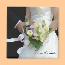 bouquet watercolor, Save the date magnets