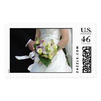 bouquet watercolor stamp