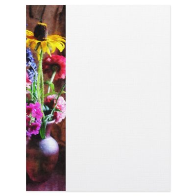 Bouquet With Black-Eyed Susans and Phlox Letterhead by SusanSavad