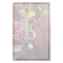 Bouquet With Black-Eyed Susans and Phlox Custom Stationery