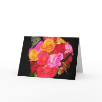 Bouquet with butterfly cards