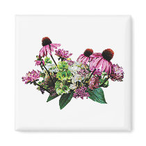Bouquet with Coneflowers magnets