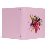 Bouquet With Stargazer Lilies Vinyl Binders
