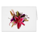 Bouquet With Stargazer Lilies Greeting Card