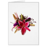 Bouquet With Stargazer Lilies Card